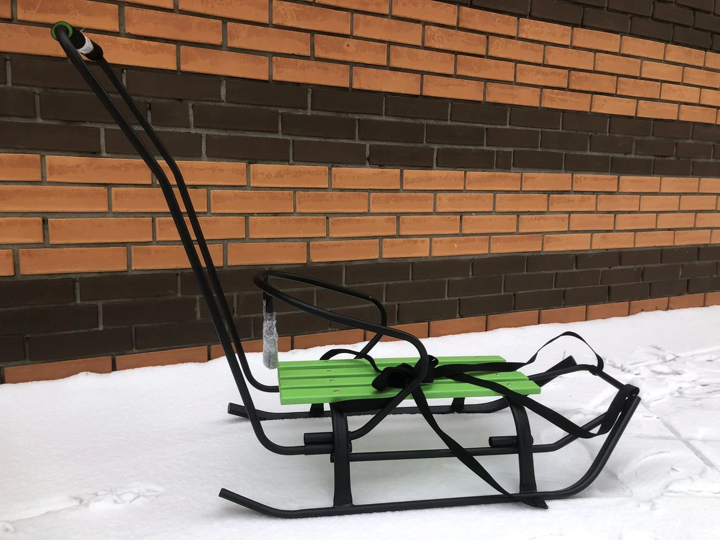 Дитячі санки Витан комета з ручкою-штовхачем чорні - изображение 5