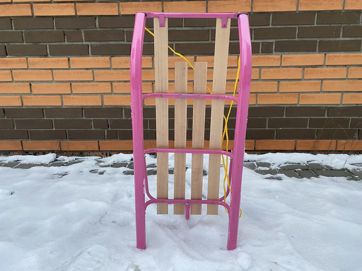 Дитячі санки Водан сд-1 рожеві без ручки-штовхача - изображение 7