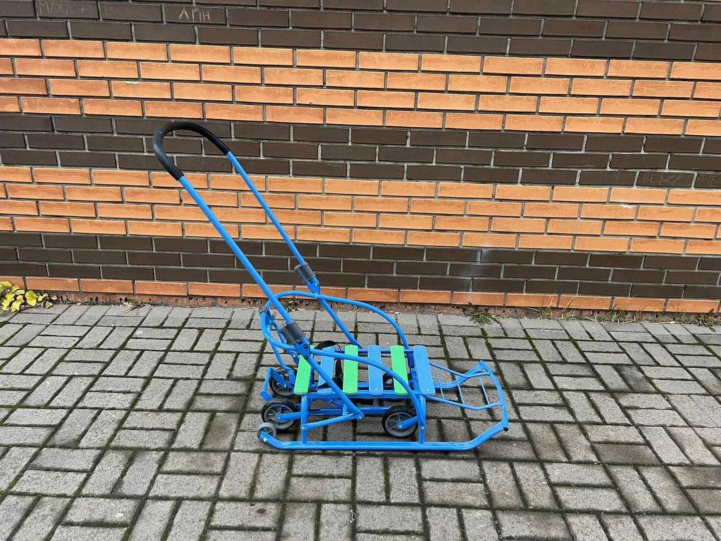 Дитячі санки на колесах Мрія сині - изображение 3