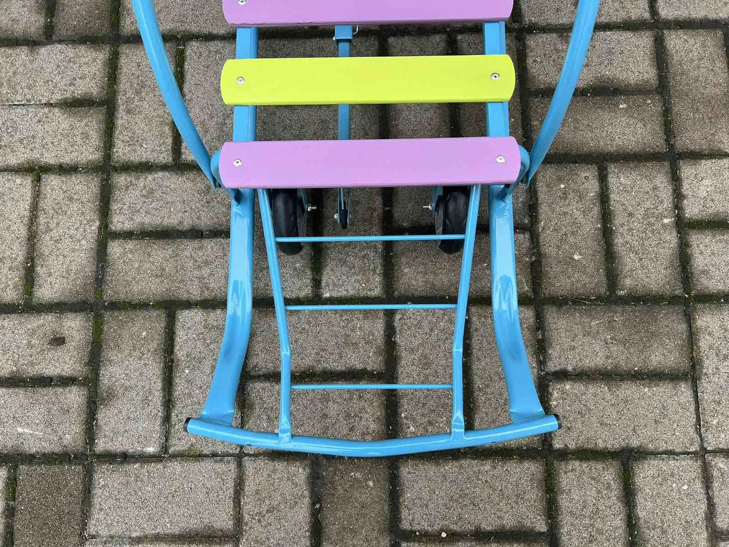 Дитячі санки на колесах Мрія голубі - изображение 4