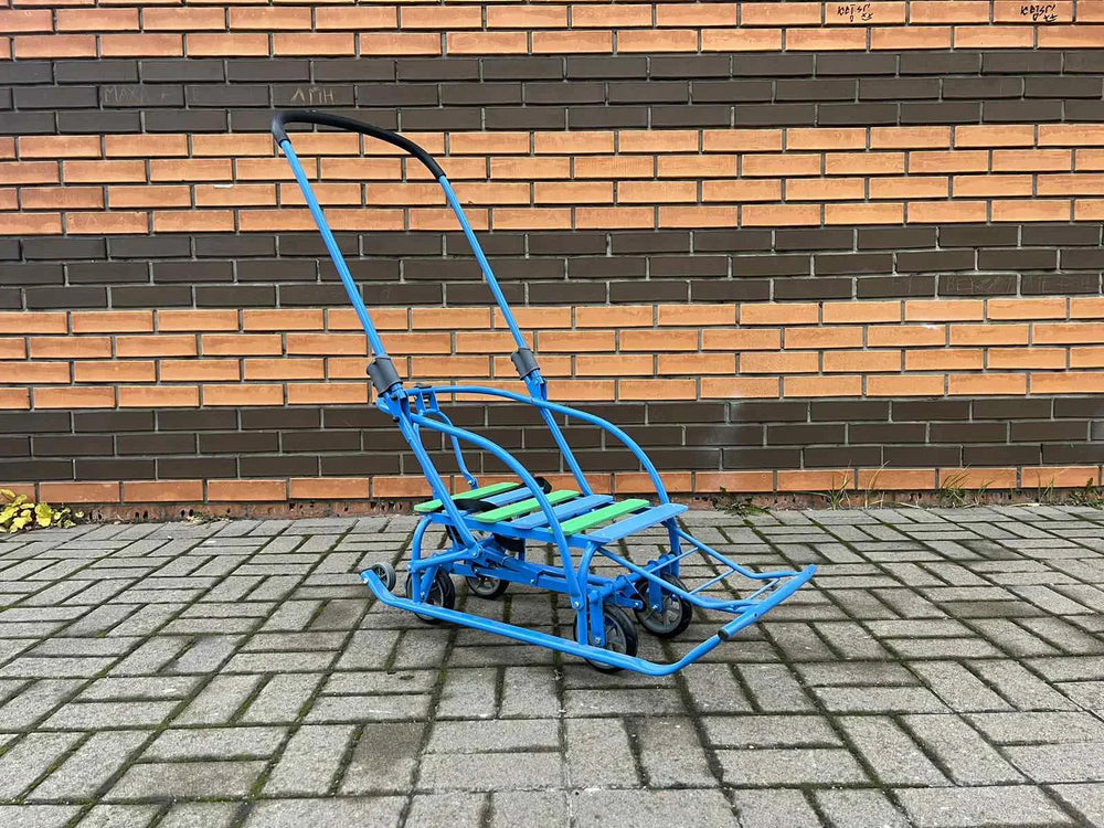 Дитячі санки на колесах Мрія сині