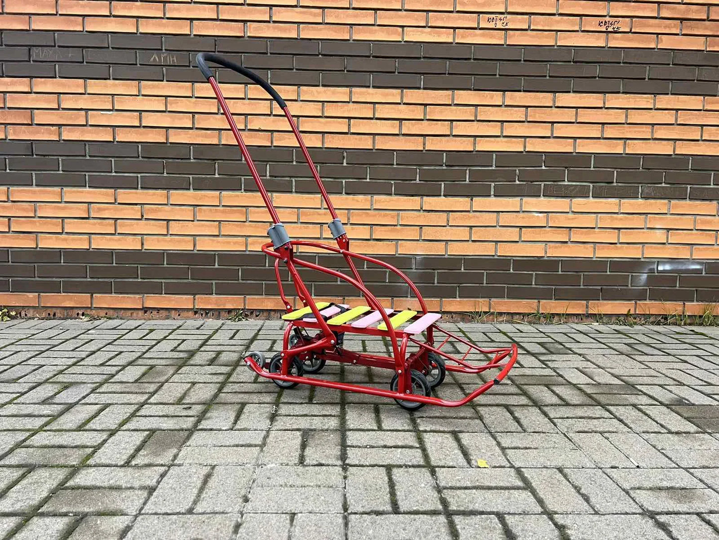 Дитячі санки на колесах Мрія червоні - изображение 2