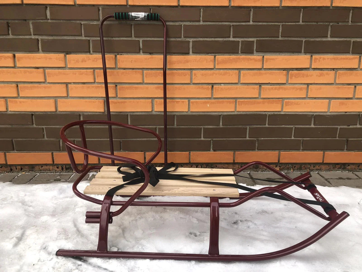 Дитячі санки Вітан Спорт F-1 з ручкою-штовхачем - изображение 4