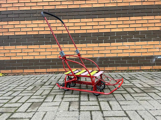 Дитячі санки на колесах Мрія червоні