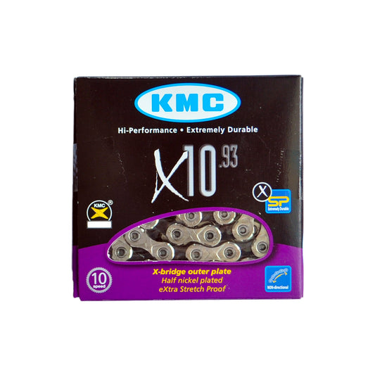 Ланцюг KMC X10-1 1/2х11/128х114L сріб/чорна, 10шв.
