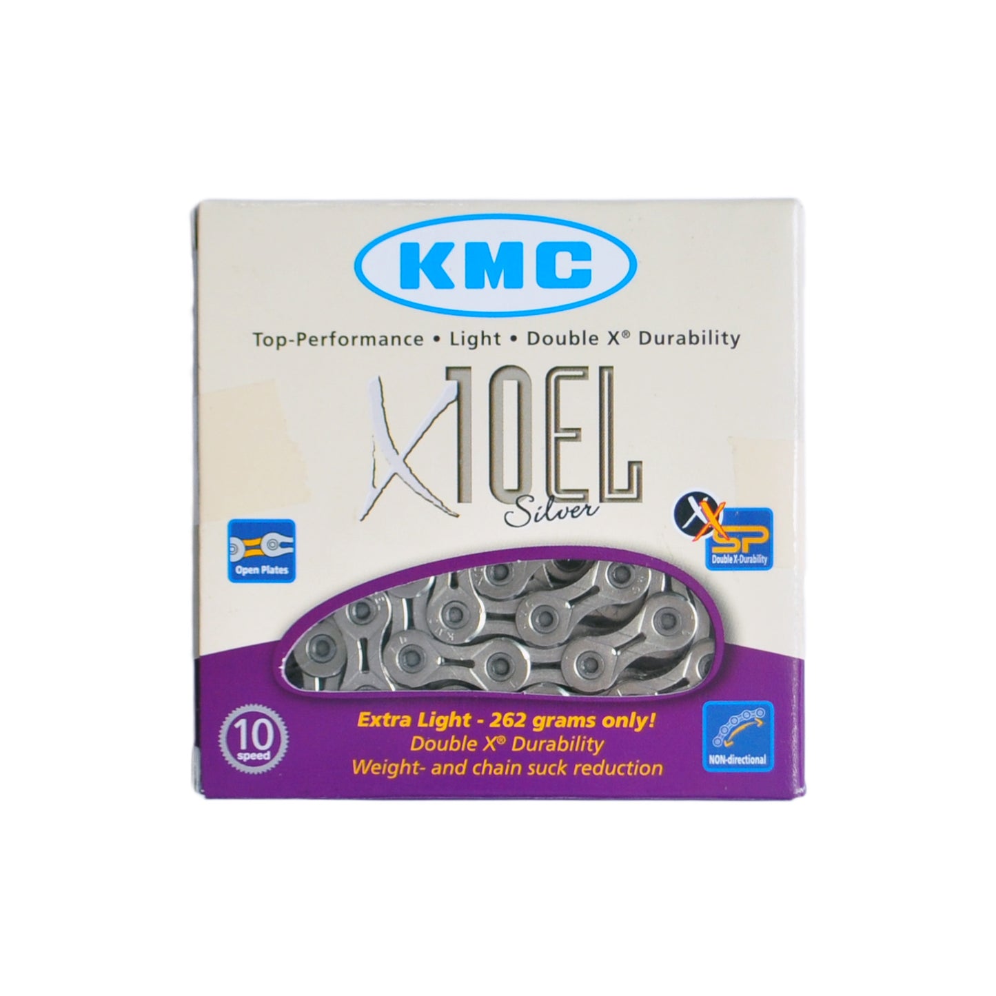 Ланцюг KMC X10-1EL 1/2х11/128х114L сріб/сріб, 10шв.