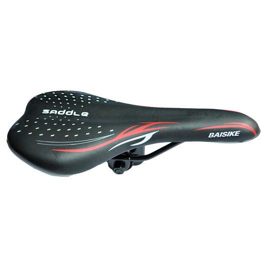 Kyivbike Сідло Baisike №559 жіночий орнамет з замком чорний/ білий