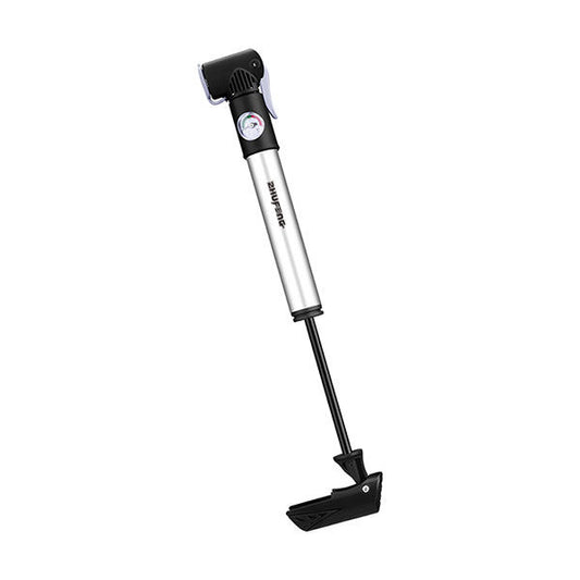 Kyivbike Насос компактний BEE ZF-021B з манометром 24"-28" срібний