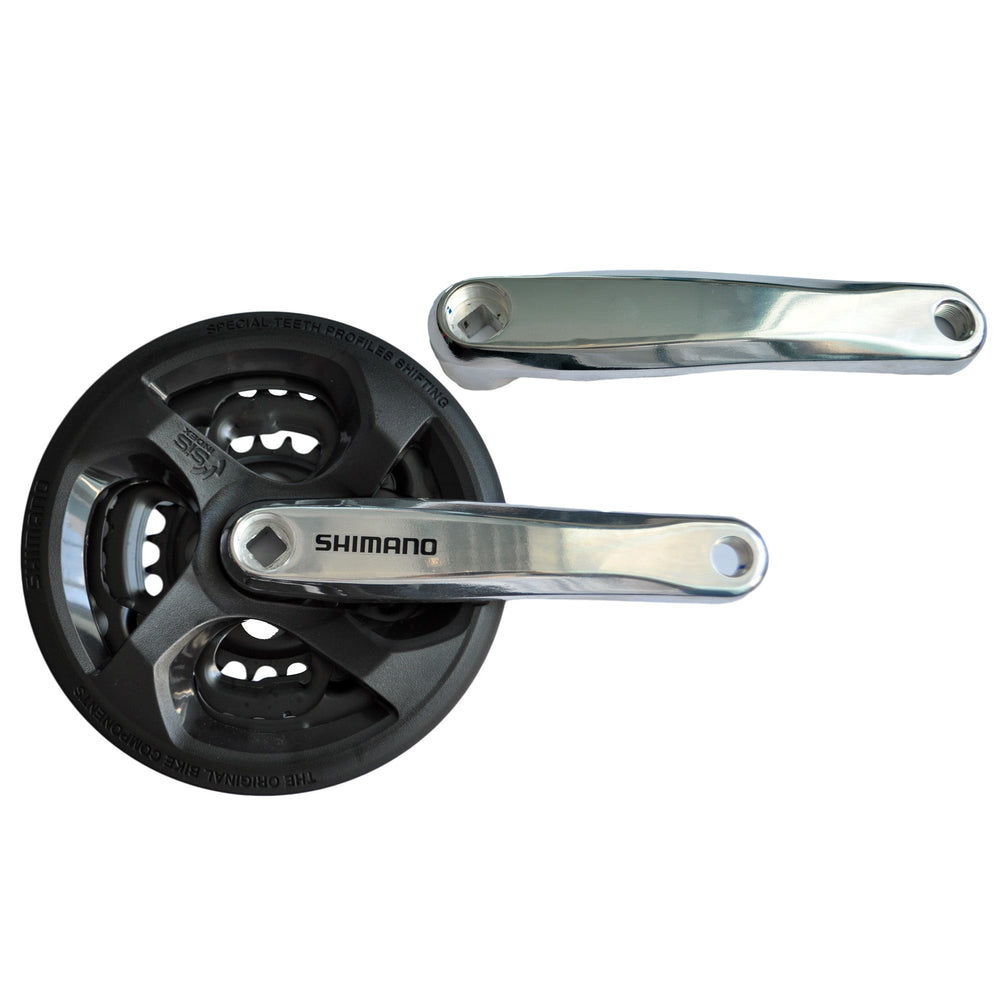 Шатун Shimano FC-TY501, 165mm, 42x34x24T, з чорн. Захистом