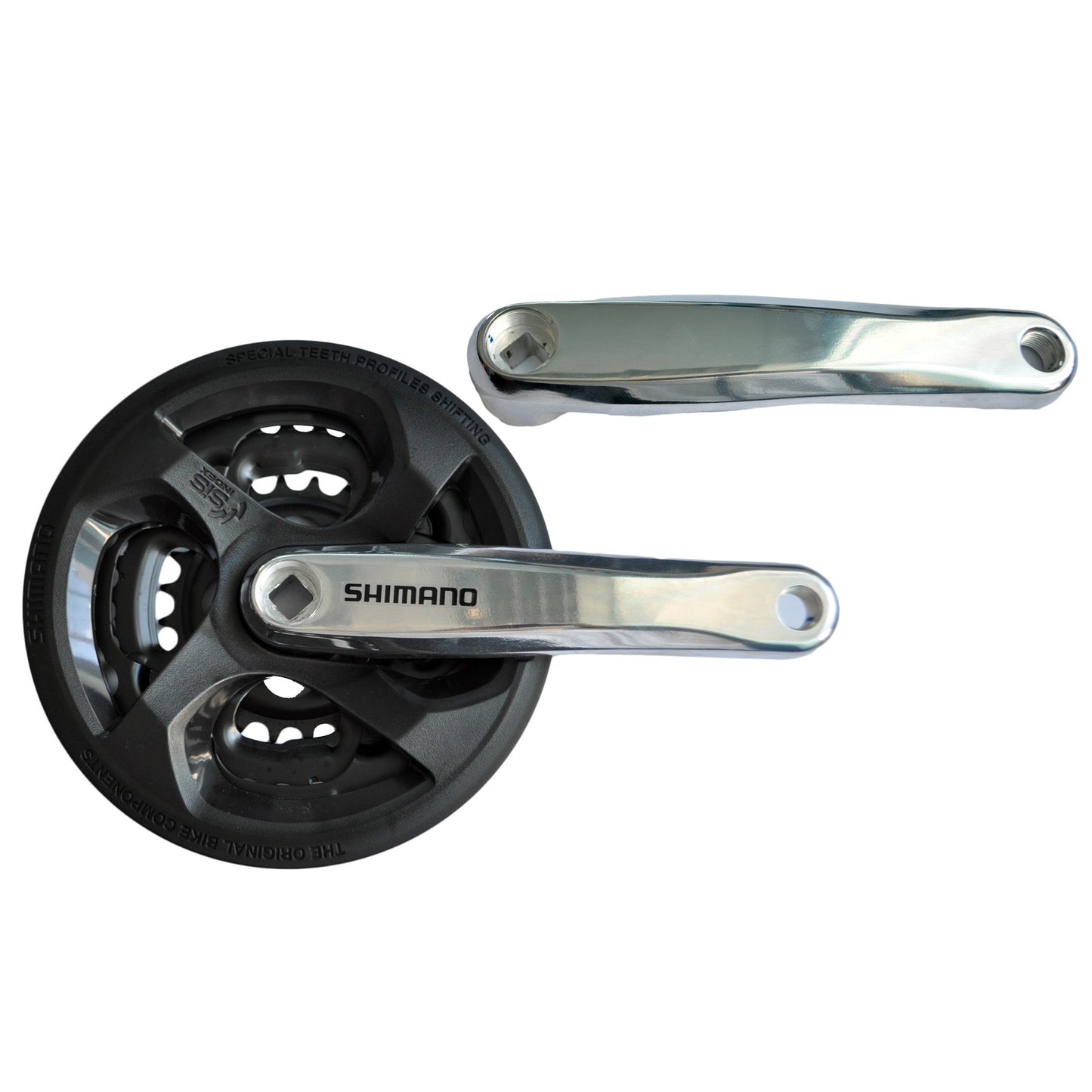 Шатун Shimano FC-TY501, 165mm, 42x34x24T, з чорн. Захистом