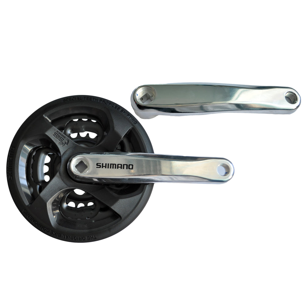 Шатун Shimano FC-TY501, 165mm, 42x34x24T, з чорн. Захистом