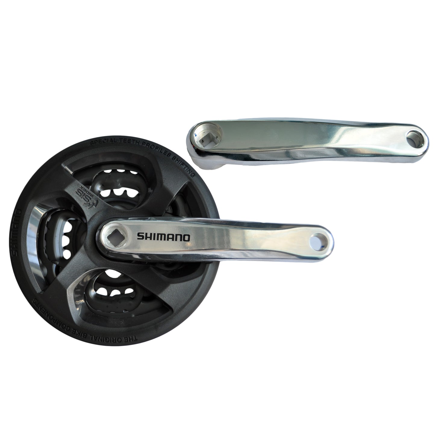 Шатун Shimano FC-TY501, 165mm, 42x34x24T, з чорн. Захистом