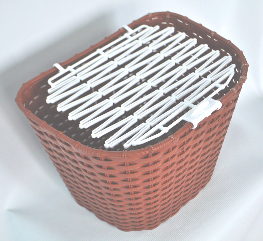 Корзина 26 тип MESSINA пластикова плетена, корич.