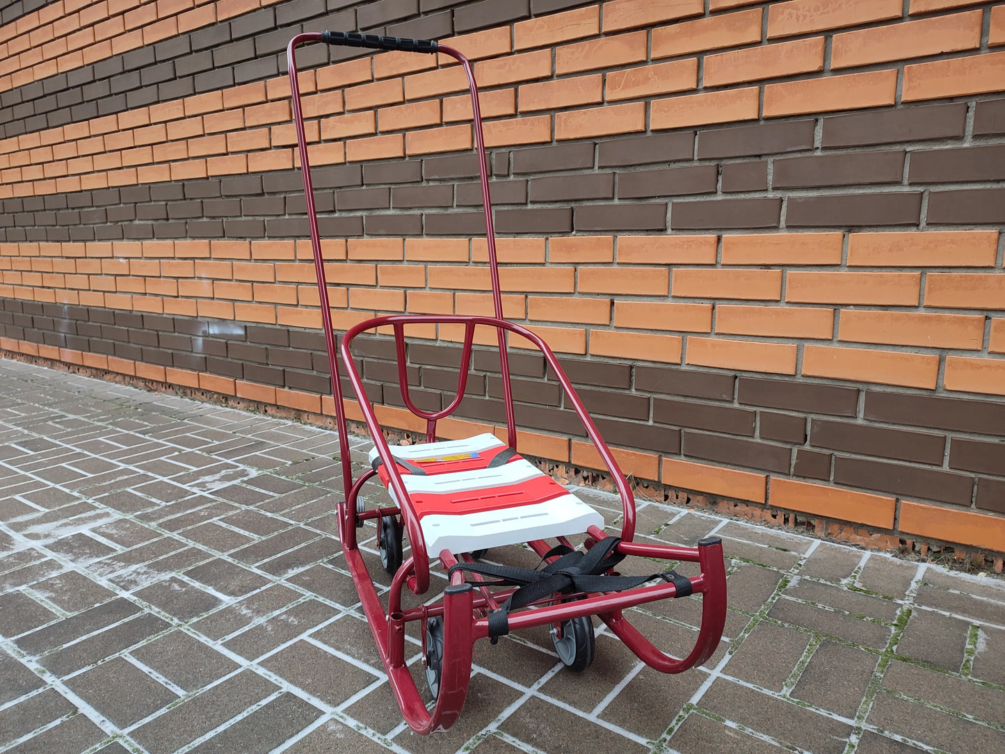 Дитячі санки на колесахПатріот-2 червоні - изображение 3