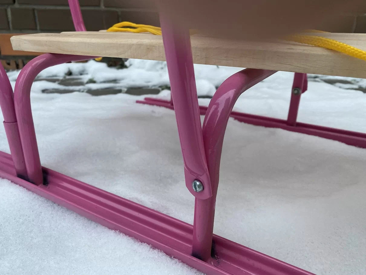 Дитячі санки Водан сд-1 рожеві без ручки-штовхача - изображение 3