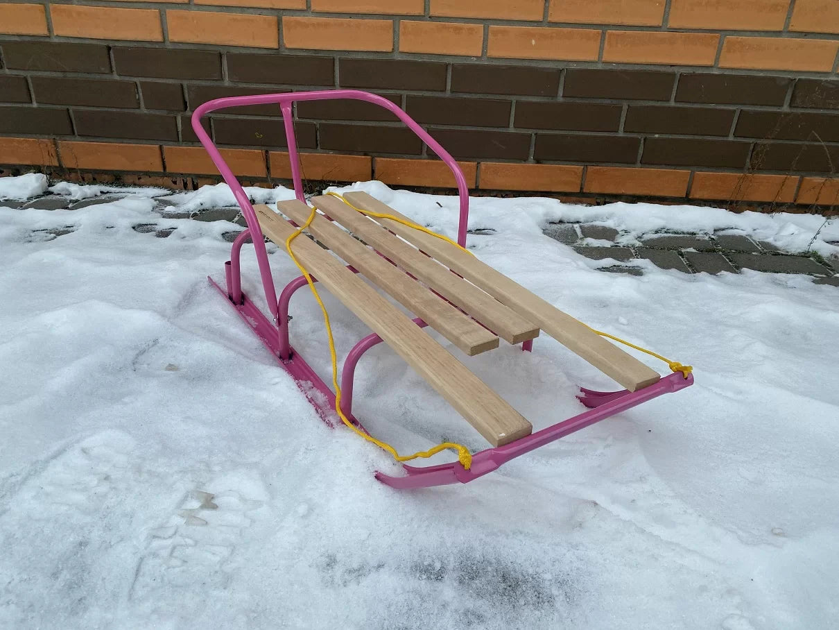 Дитячі санки Водан сд-1 рожеві без ручки-штовхача