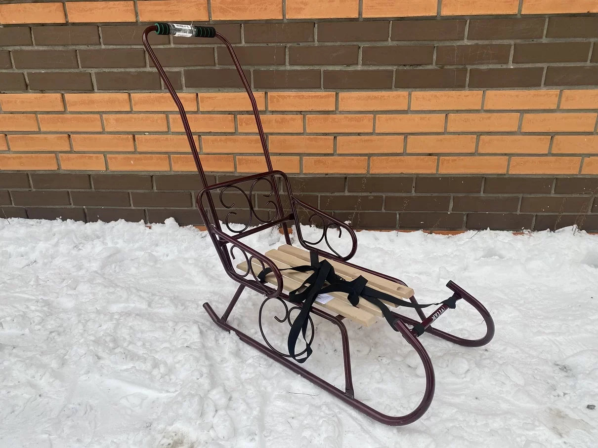 Дитячі санки Вітан смерека з ручкою-штовхачем